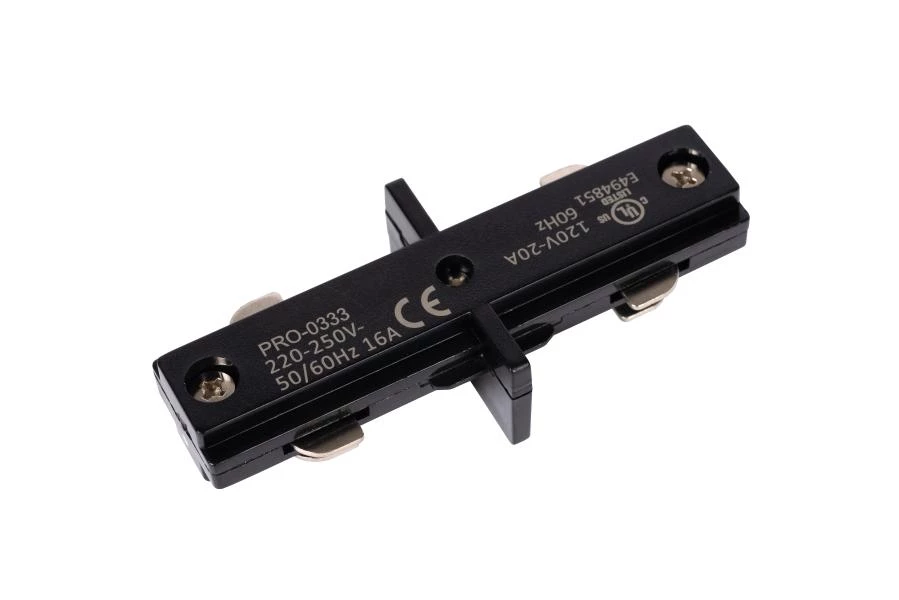 Lucide TRACK Straight Connector - 1-phase Track lighting / system - 230V - Black (Accessory) - detail 2